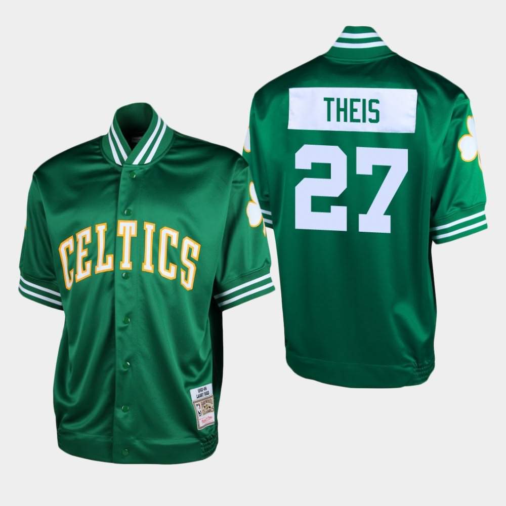 Men's Boston Celtics #27 Daniel Theis Green Shooting T-Shirt ICF76E6S