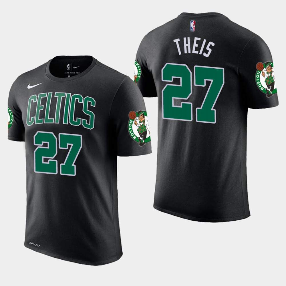 Men's Boston Celtics #27 Daniel Theis Black Edition Statement T-Shirt FXM56E5O