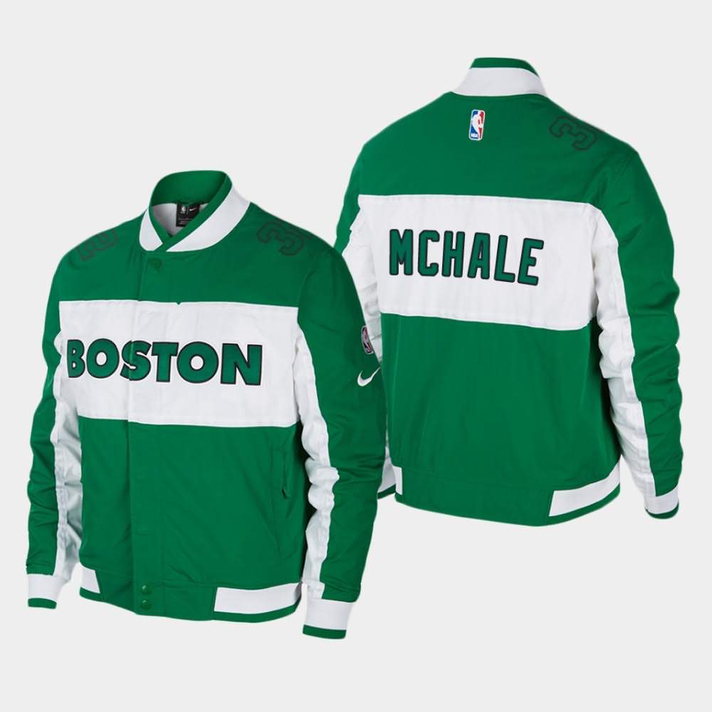 Men's Boston Celtics #32 Kevin McHale Green Full-Zip Courtside Icon Jacket JNZ06E3M