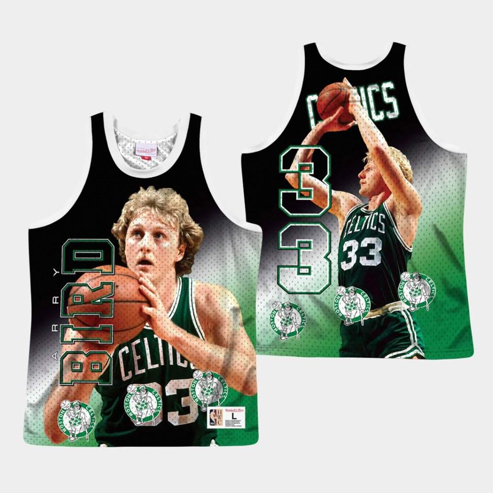 Men's Boston Celtics #33 Larry Bird Green Hardwood Classics Behind the Back Tank Top QDN30E3M