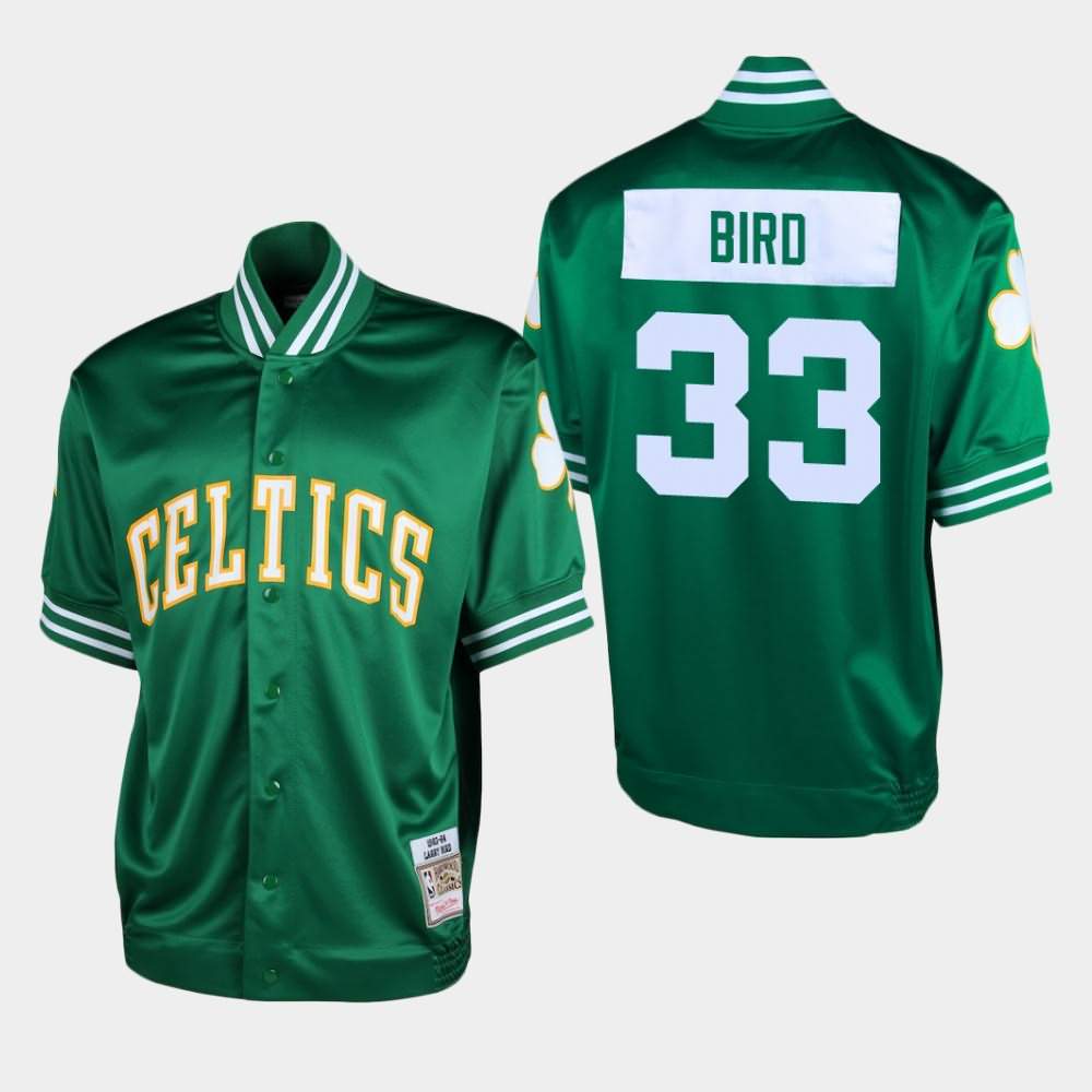 Men's Boston Celtics #33 Larry Bird Green Shooting T-Shirt JTP64E5L