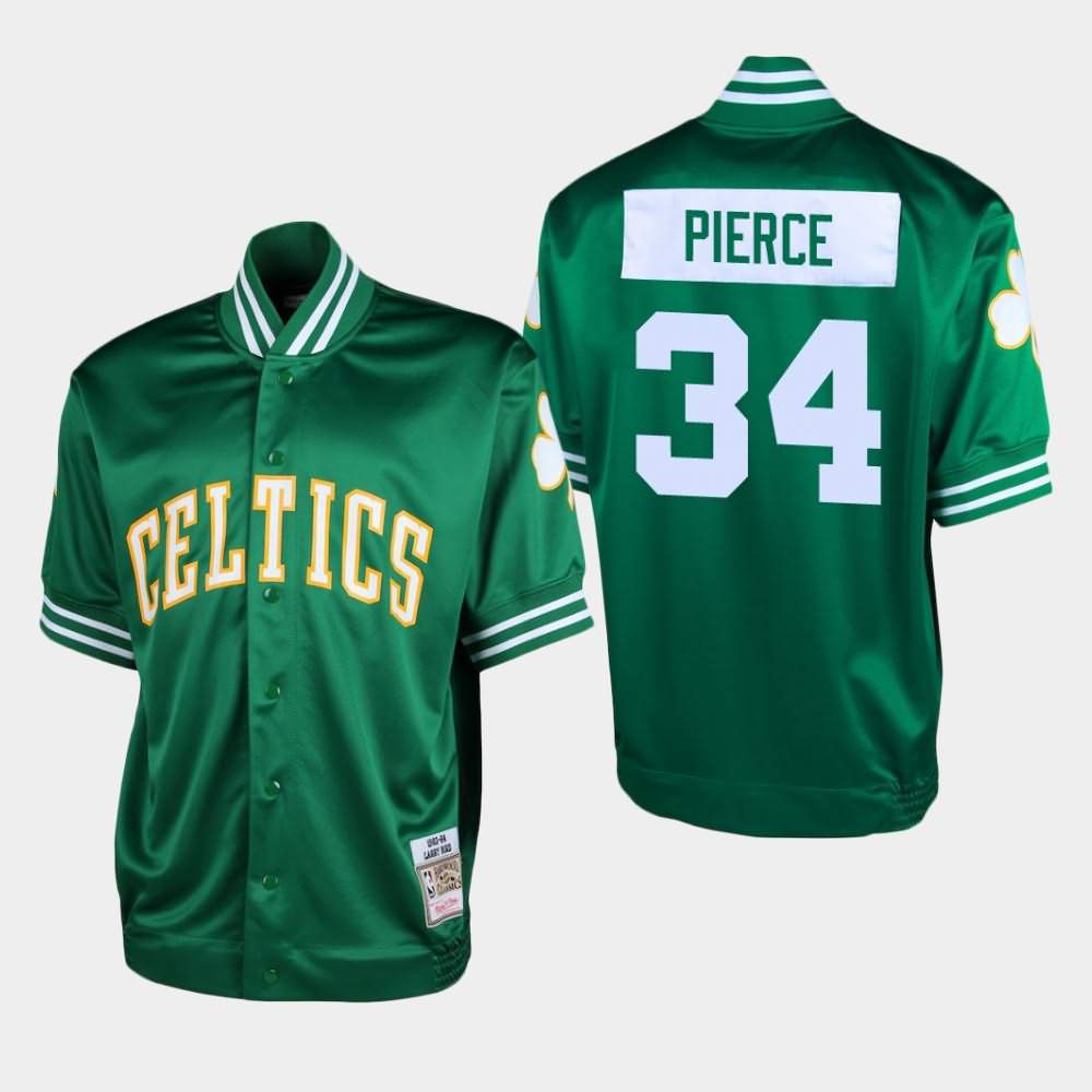 Men's Boston Celtics #34 Paul Pierce Green Shooting T-Shirt LRO05E8J