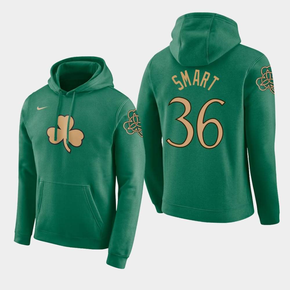 Men's Boston Celtics #36 Marcus Smart Kelly Green 2020 Season City Hoodie XSU54E2X