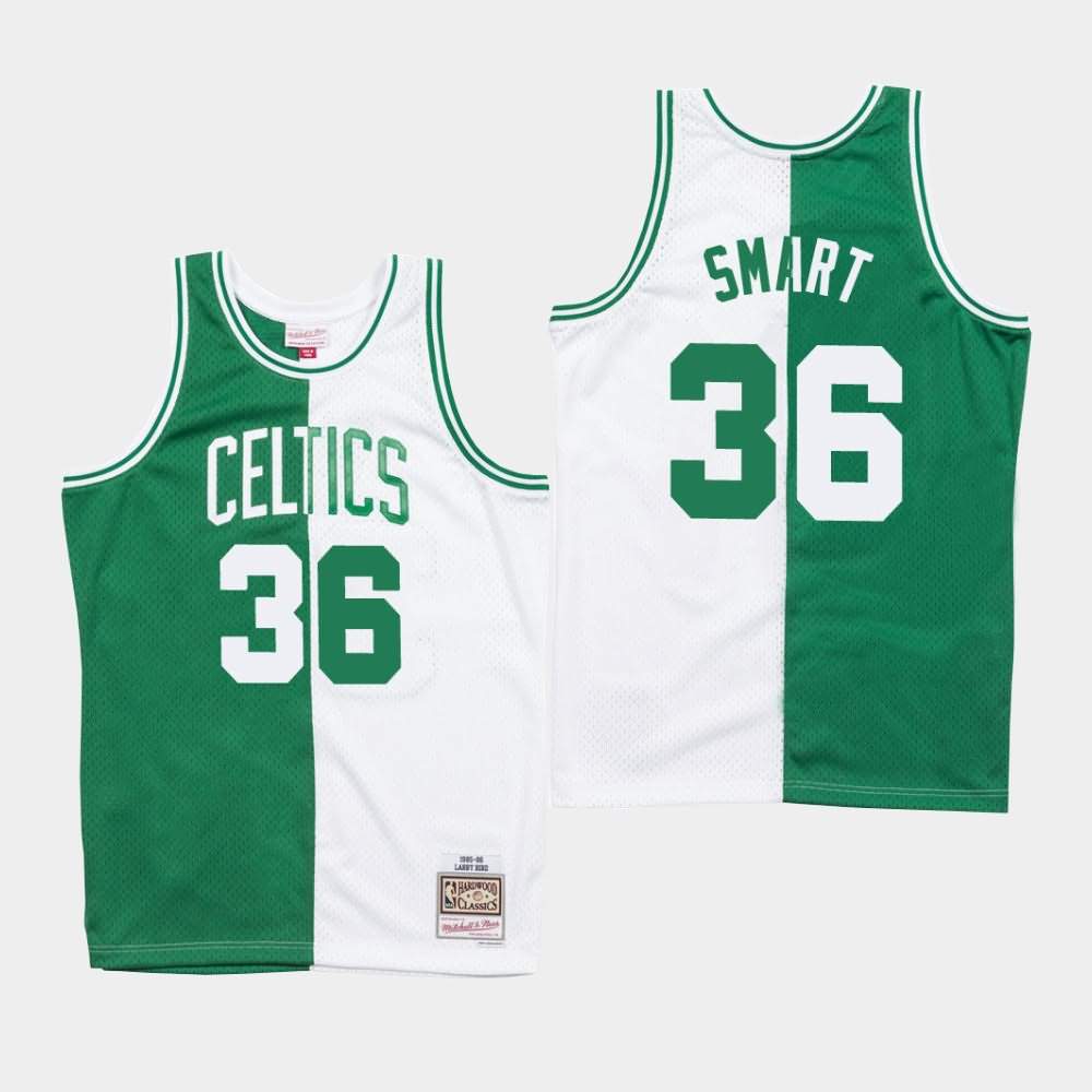 Men's Boston Celtics #36 Marcus Smart Green White Split Jersey JIF88E6R