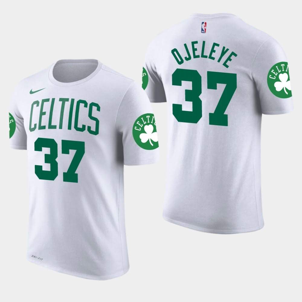 Men's Boston Celtics #37 Semi Ojeleye White Edition Association T-Shirt UAT81E8O