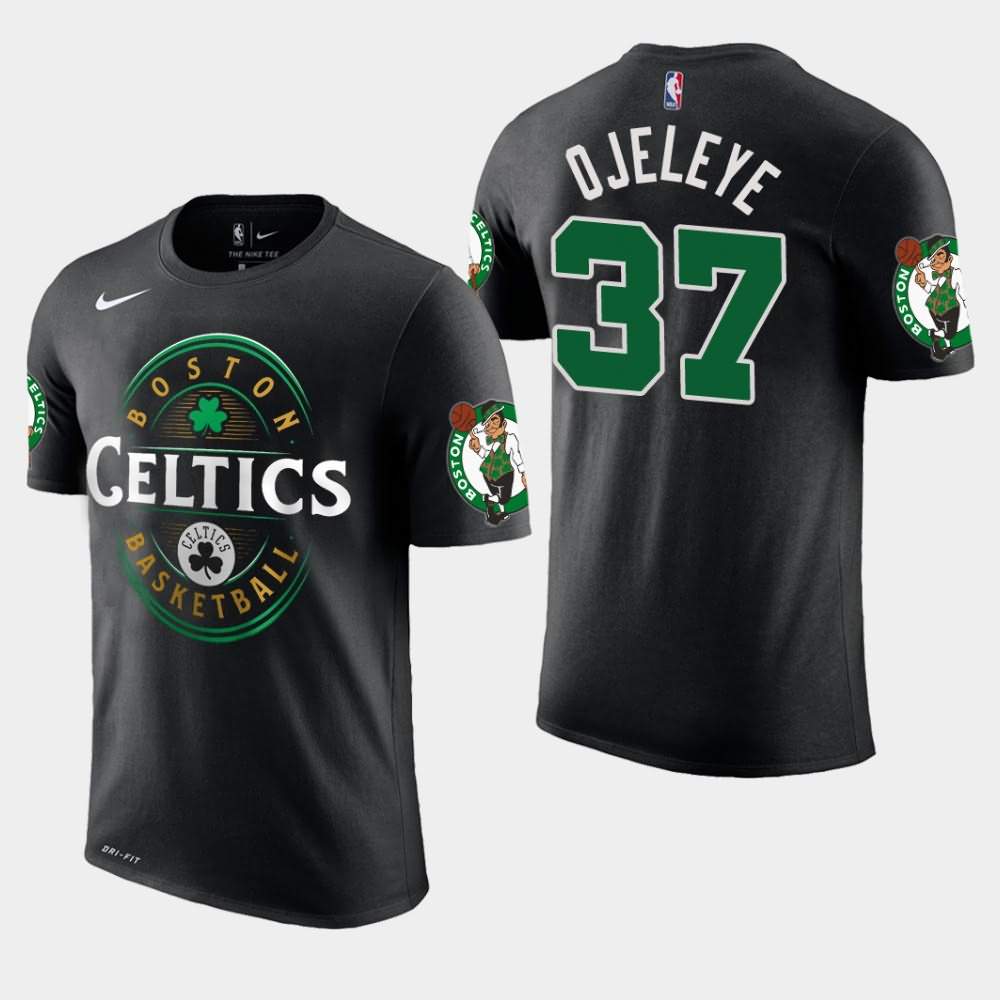 Men's Boston Celtics #37 Semi Ojeleye Black Forever Lucky T-Shirt VLK35E2W