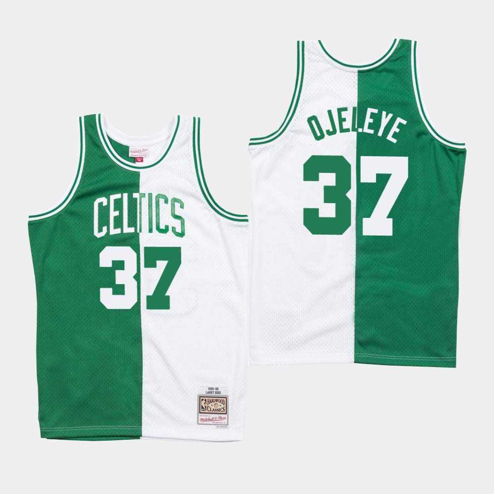 Men's Boston Celtics #37 Semi Ojeleye Green White Split Jersey KZU40E7O