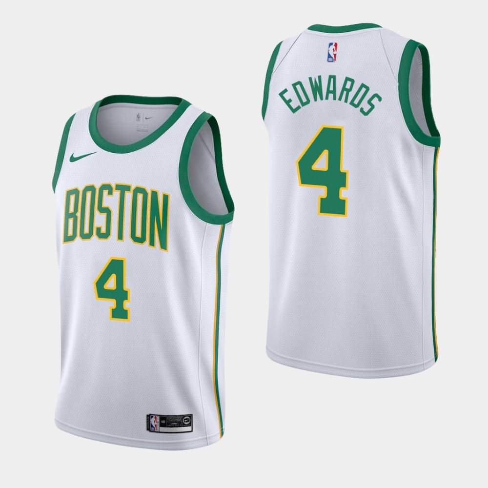Men's Boston Celtics #4 Carsen Edwards White City Jersey HVA51E7W