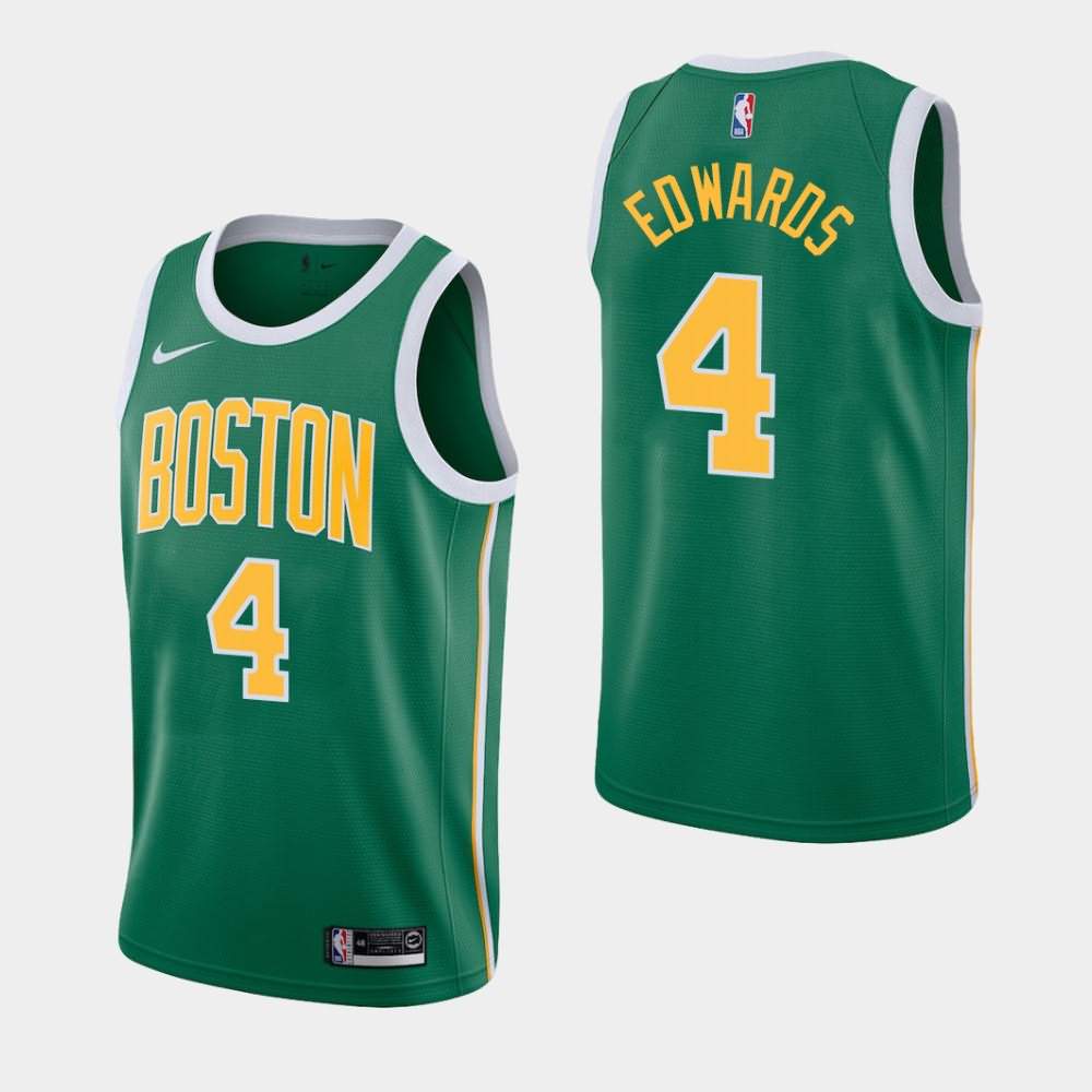 Men's Boston Celtics #4 Carsen Edwards Green Earned Jersey KWH04E0K
