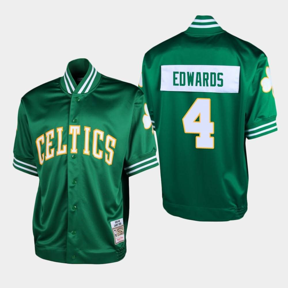 Men's Boston Celtics #4 Carsen Edwards Green Shooting T-Shirt YML53E1T