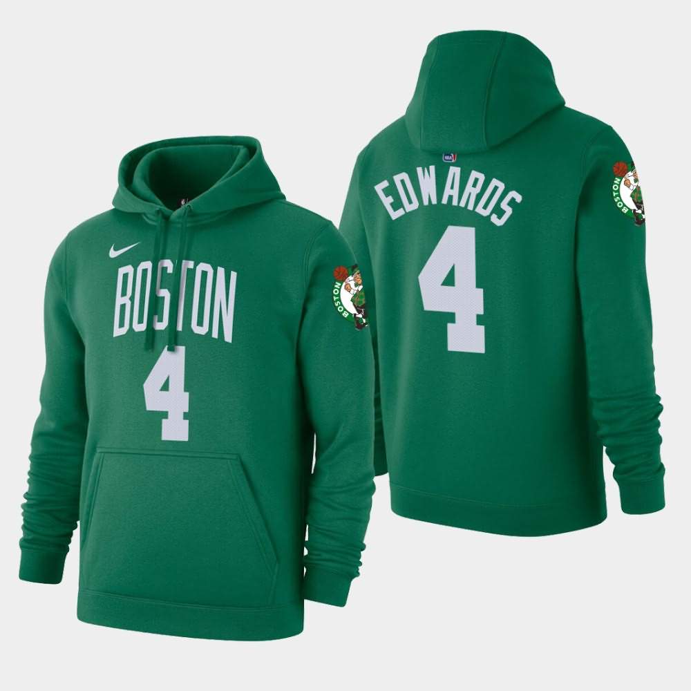 Men's Boston Celtics #4 Carsen Edwards Kelly Green 2020 Season Icon Hoodie VKU83E5Z