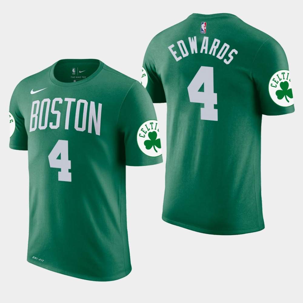 Men's Boston Celtics #4 Carsen Edwards Green Edition Icon T-Shirt JMO62E2E