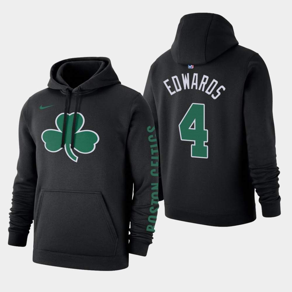 Men's Boston Celtics #4 Carsen Edwards Black 2020 Season Statement Hoodie UKS30E2X