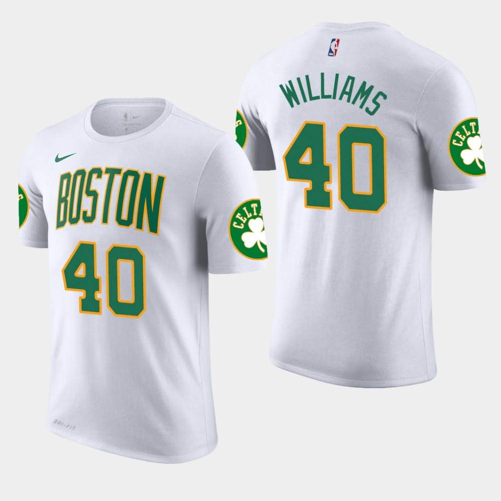 Men's Boston Celtics #40 Grant Williams White Edition City T-Shirt ENZ84E7L