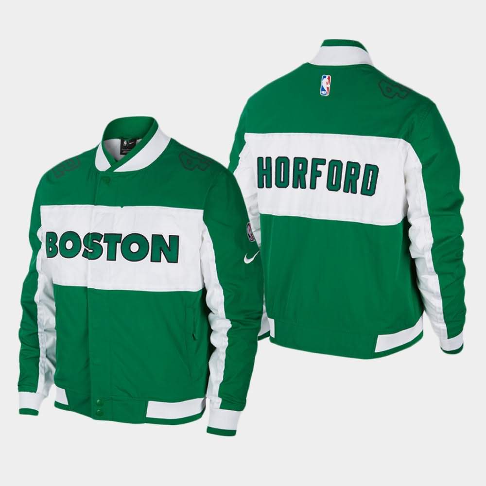 Men's Boston Celtics #42 Al Horford Green Full-Zip Courtside Icon Jacket OOQ44E0Y