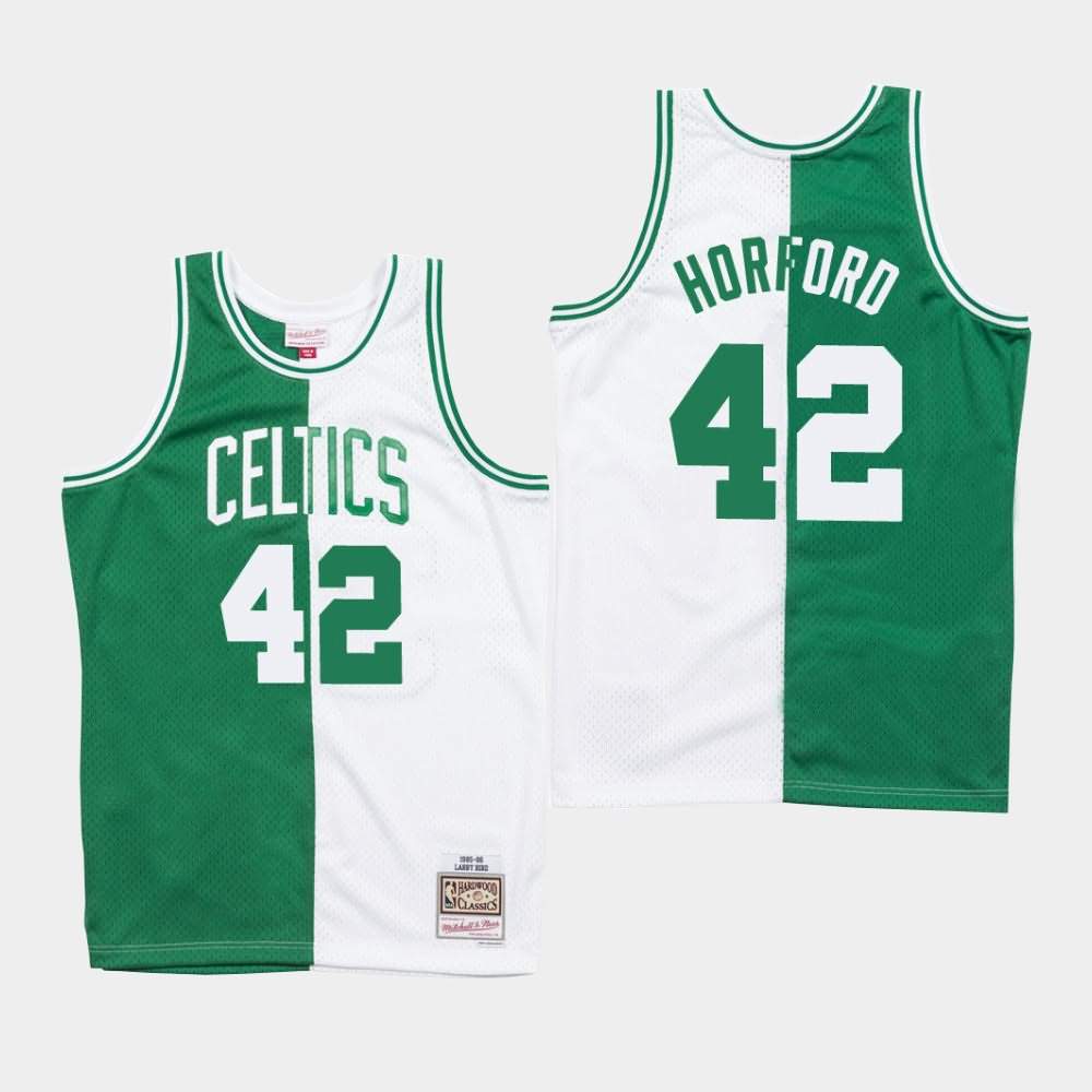 Men's Boston Celtics #42 Al Horford Green White Split Jersey MWX37E2P