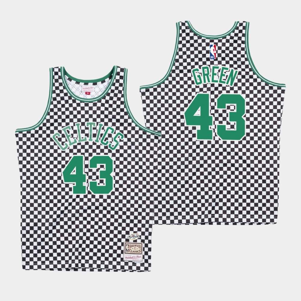 Men's Boston Celtics #43 Javonte Green White Checkerboard Jersey HOY22E5B