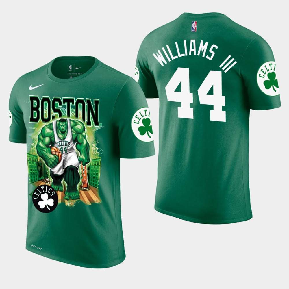 Men's Boston Celtics #44 Robert Williams III Green Marvel Hulk Smash T-Shirt IQF86E6C