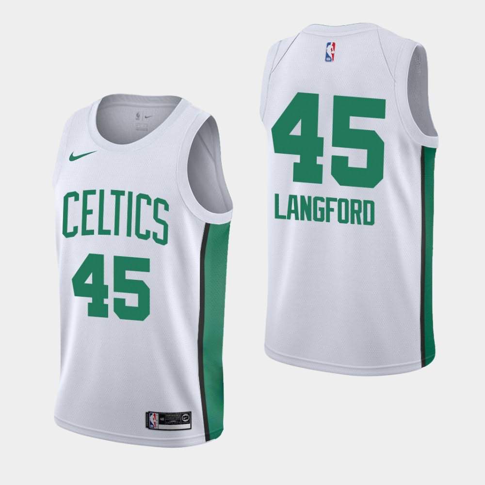 Men's Boston Celtics #45 Romeo Langford White 2019 Summer League Jersey XTA63E1Y