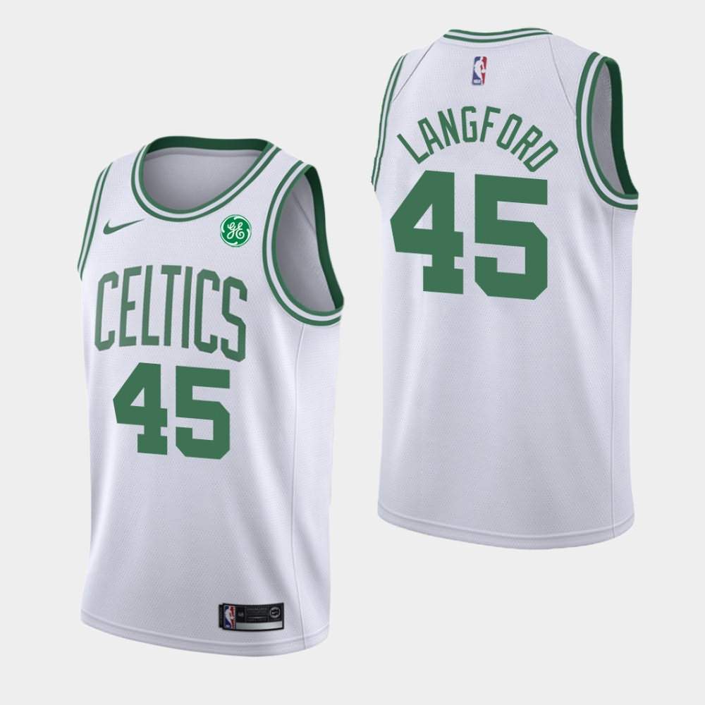 Men's Boston Celtics #45 Romeo Langford White Association Jersey CHE56E8O