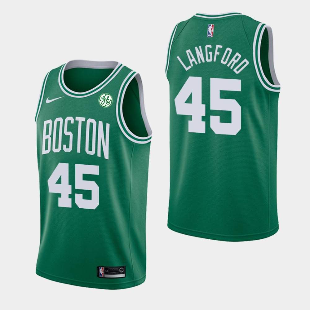 Men's Boston Celtics #45 Romeo Langford Green Icon Jersey QQT74E7N