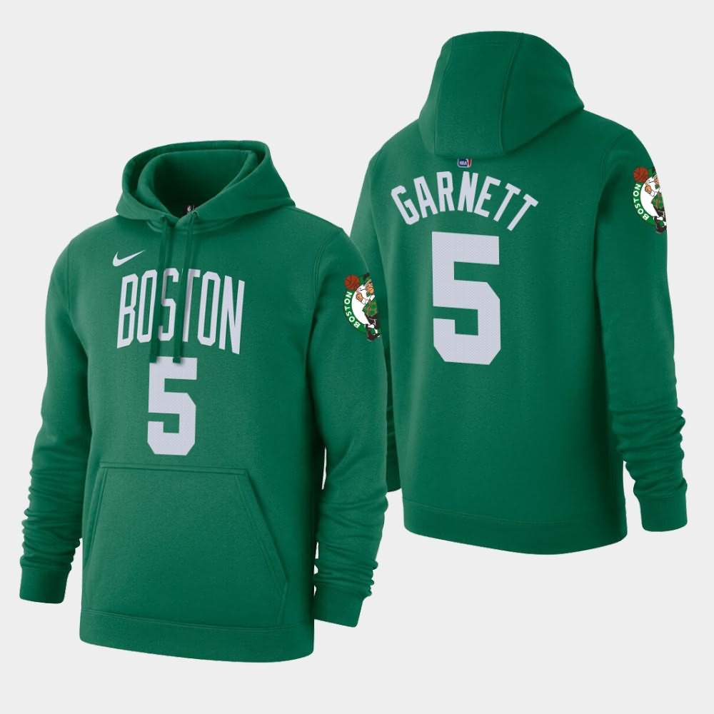 Men's Boston Celtics #5 Kevin Garnett Kelly Green 2020 Season Icon Hoodie HQY84E1M