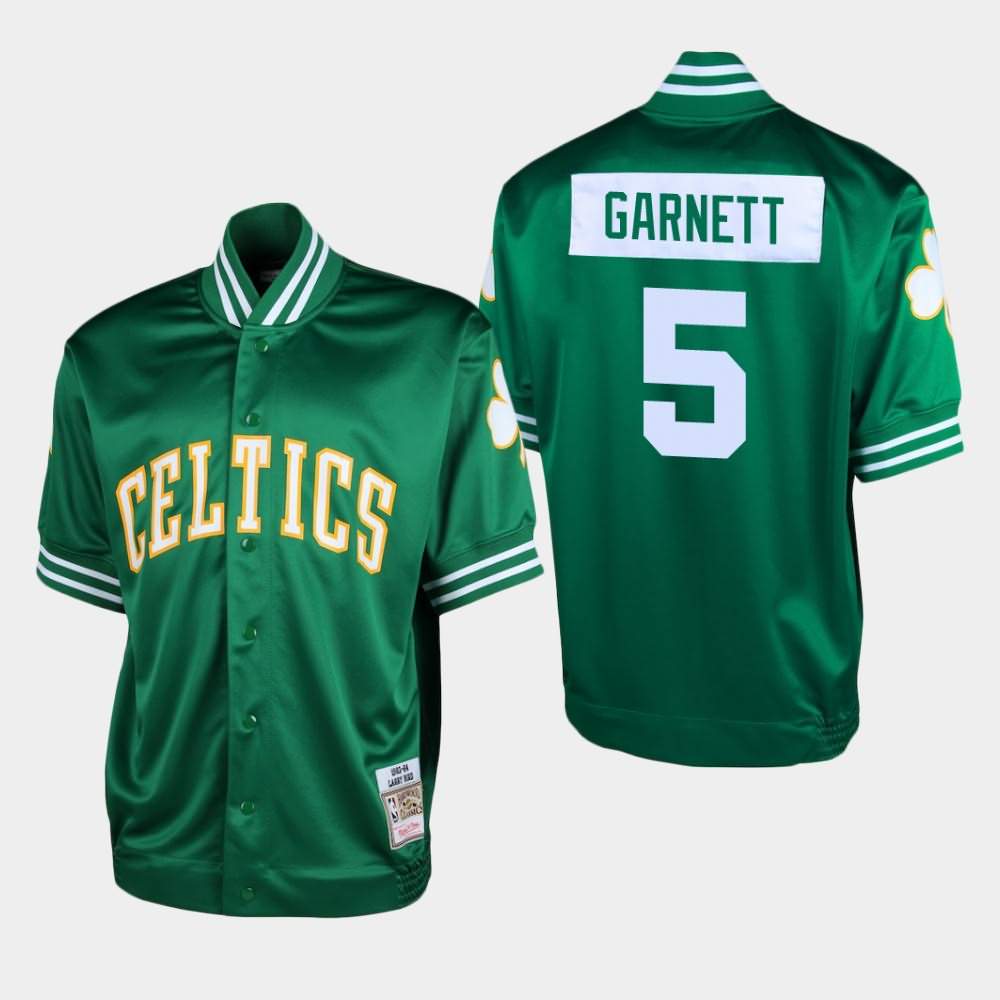 Men's Boston Celtics #5 Kevin Garnett Green Shooting T-Shirt JMO06E1D