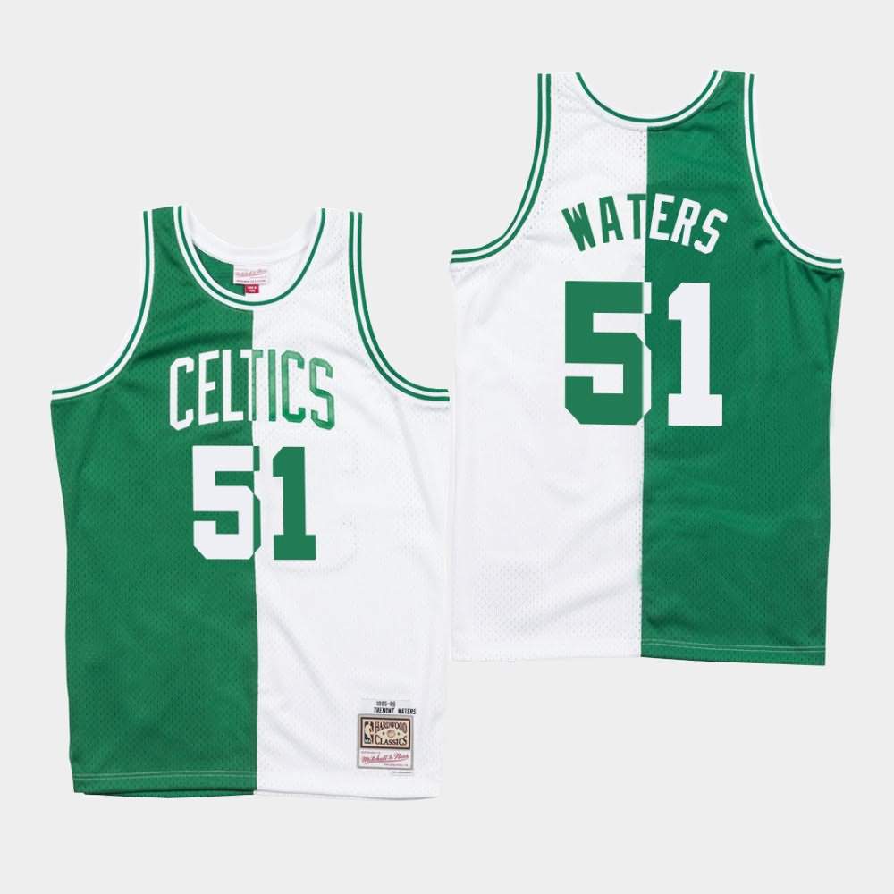 Men's Boston Celtics #51 Tremont Waters Green White Fashion Split Jersey YQS64E8W