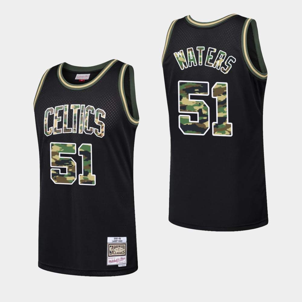 Men's Boston Celtics #51 Tremont Waters Black Fashion Straight Fire Camo Jersey COK65E1V