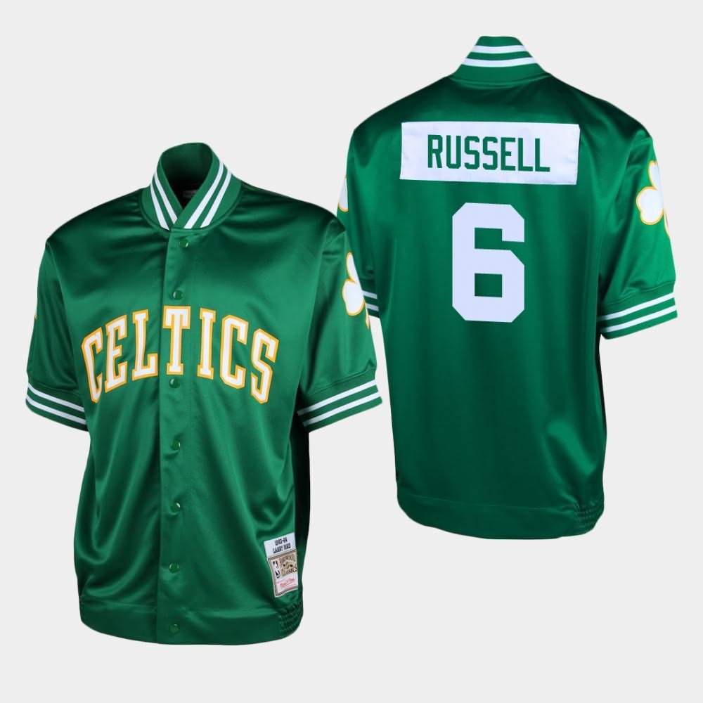 Men's Boston Celtics #6 Bill Russell Green Shooting T-Shirt ZIH03E3Z