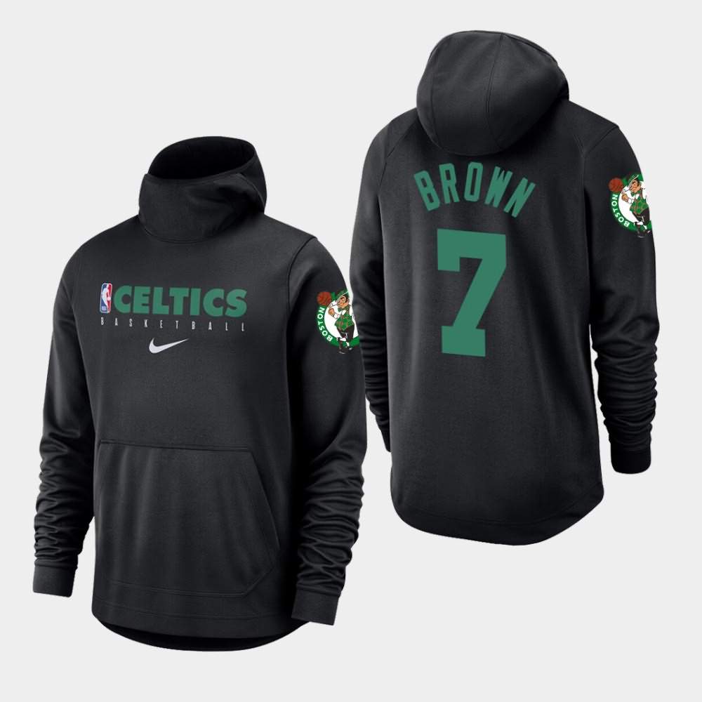 Men's Boston Celtics #7 Jaylen Brown Black 2019-20 Spotlight Hoodie LCB24E0U