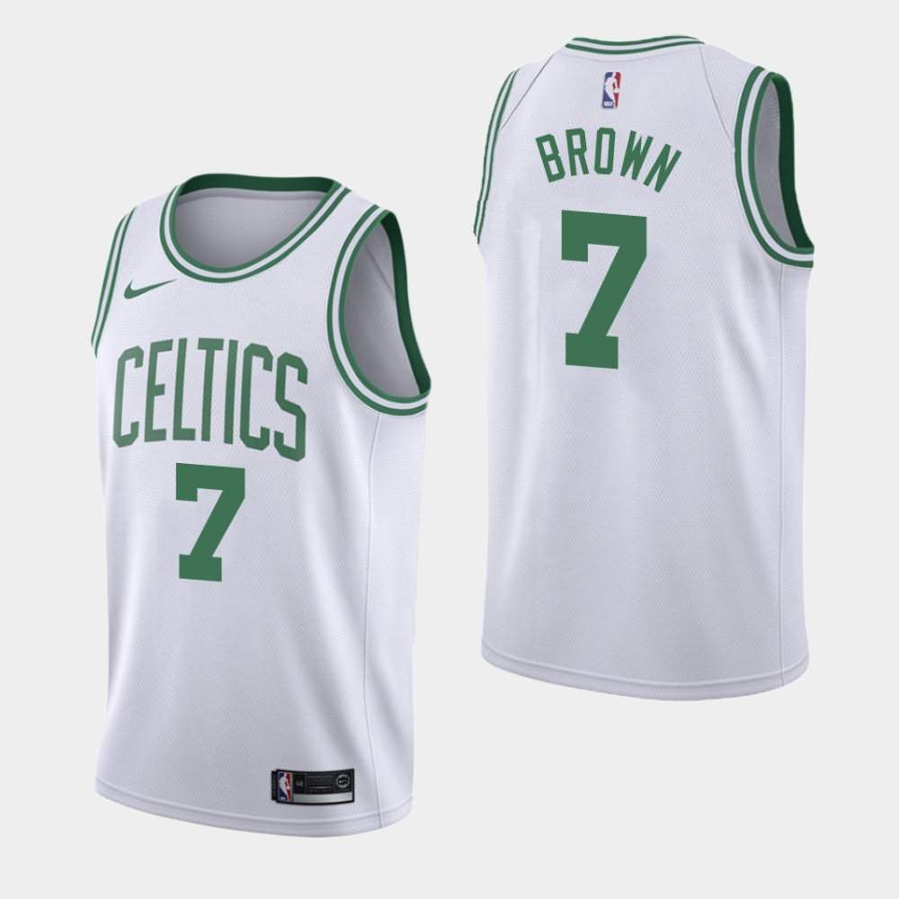 Men's Boston Celtics #7 Jaylen Brown White Association Jersey HAW81E5J