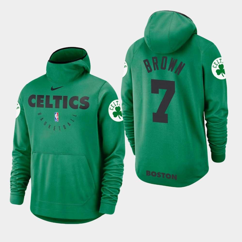 Men's Boston Celtics #7 Jaylen Brown Kelly Green Spotlight Hoodie JPV46E8T