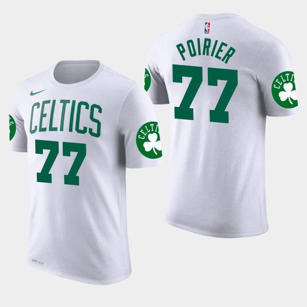 Men's Boston Celtics #77 Vincent Poirier White Edition Association T-Shirt VAG51E0O