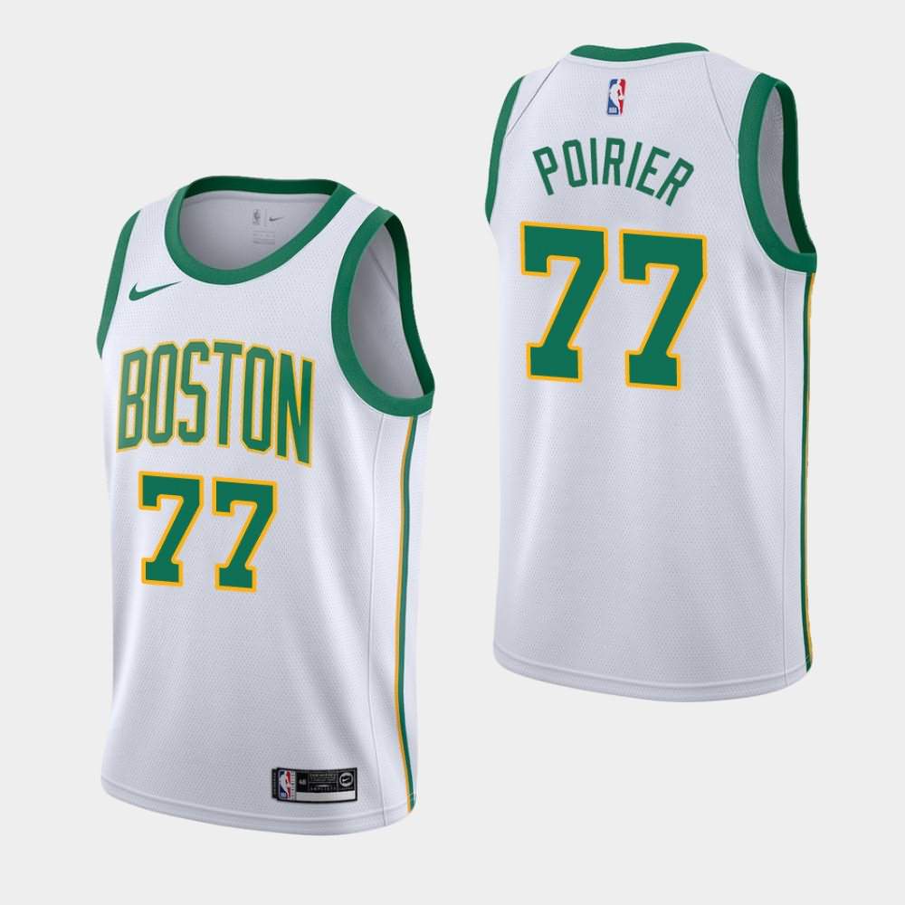 Men's Boston Celtics #77 Vincent Poirier White City Jersey EVP45E2X