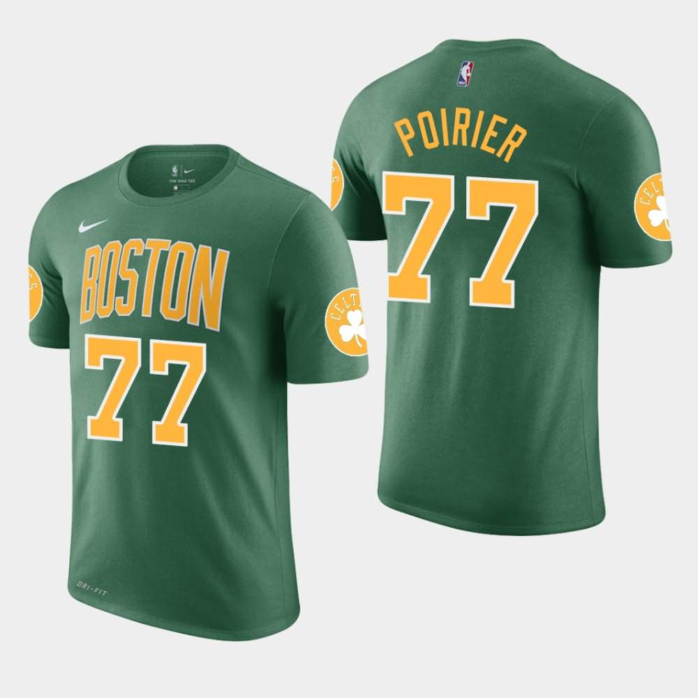 Men's Boston Celtics #77 Vincent Poirier Green Edition Earned T-Shirt DHK80E4P