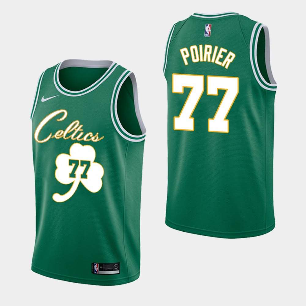 Men's Boston Celtics #77 Vincent Poirier Green Fashion Forever Lucky Jersey SRL28E3G