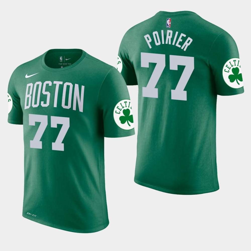 Men's Boston Celtics #77 Vincent Poirier Green Edition Icon T-Shirt RUE85E7E
