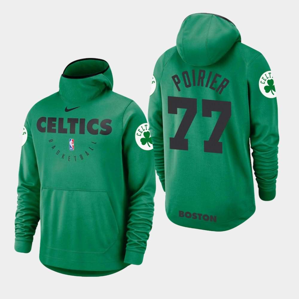 Men's Boston Celtics #77 Vincent Poirier Kelly Green Spotlight Hoodie CCR75E6R