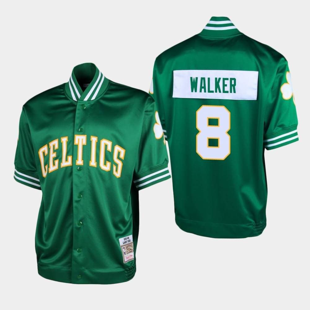Men's Boston Celtics #8 Kemba Walker Green Shooting T-Shirt YOR77E8X