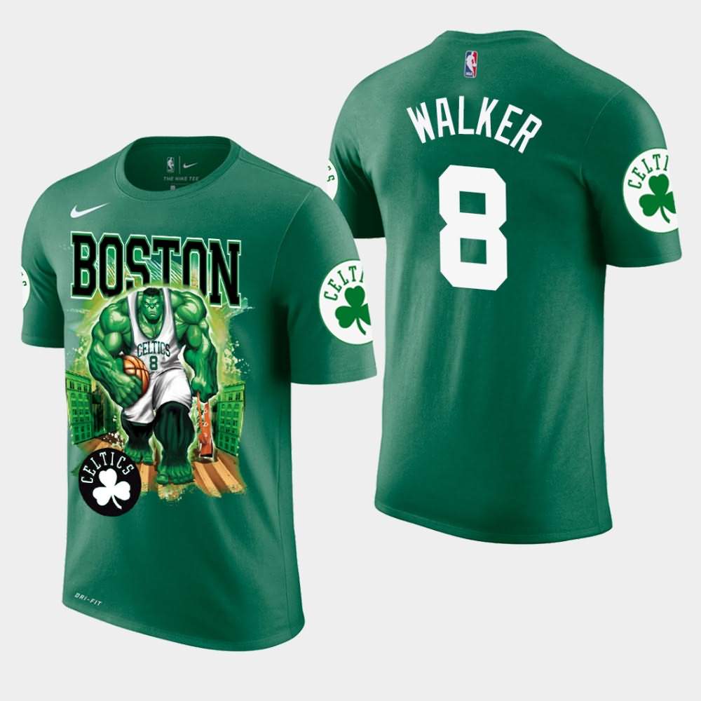 Men's Boston Celtics #8 Kemba Walker Green Marvel Hulk Smash T-Shirt ULO43E3V