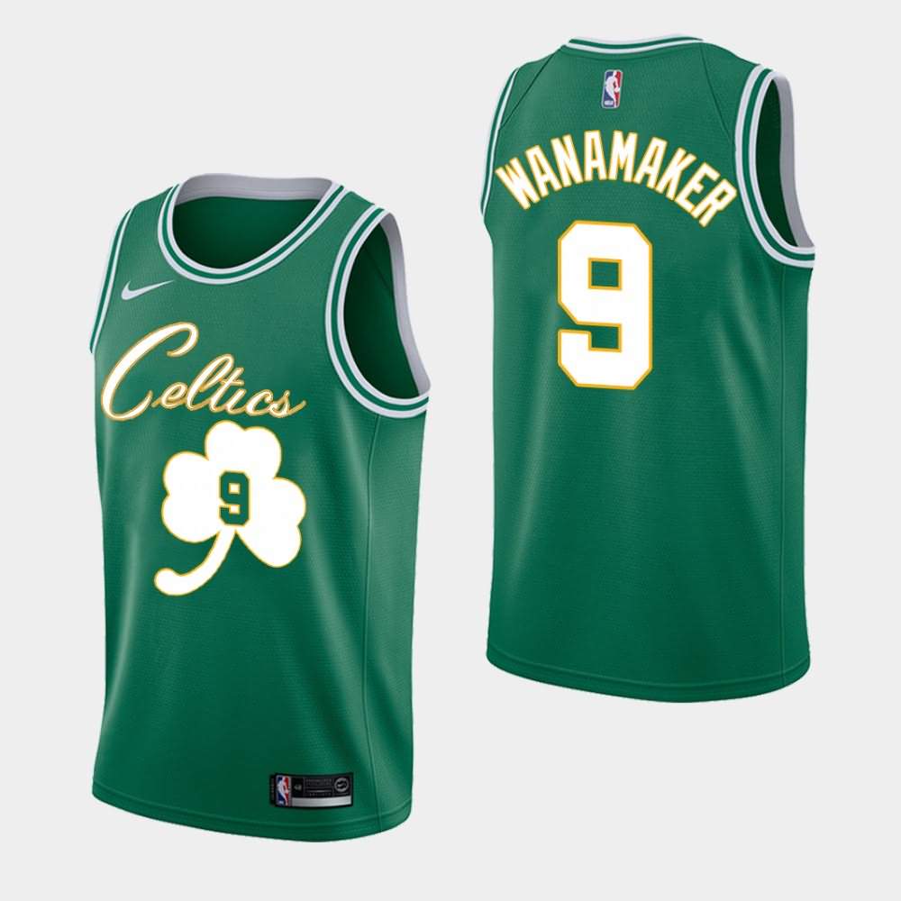 Men's Boston Celtics #9 Brad Wanamaker Green Fashion Forever Lucky Jersey BYE45E7Z