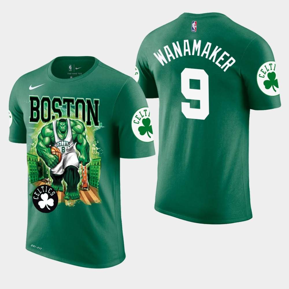 Men's Boston Celtics #9 Brad Wanamaker Green Marvel Hulk Smash T-Shirt TYS78E2G