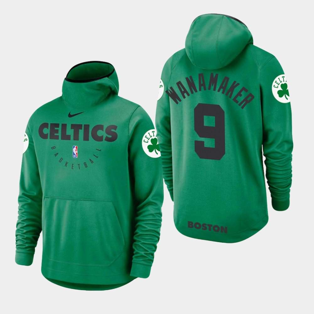Men's Boston Celtics #9 Brad Wanamaker Kelly Green Spotlight Hoodie FJS10E7C