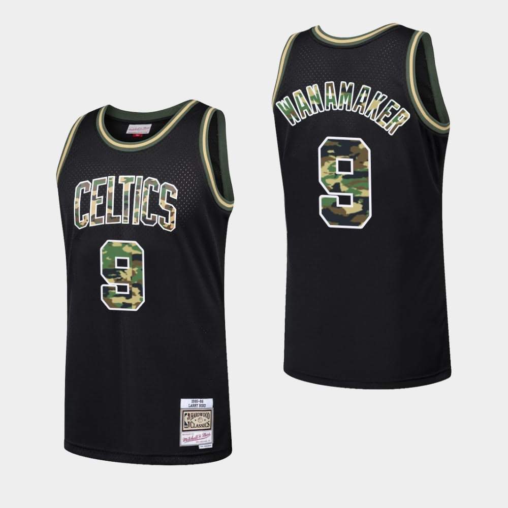 Men's Boston Celtics #9 Brad Wanamaker Black Fashion Straight Fire Camo Jersey PJG01E4X