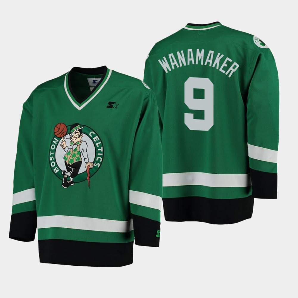 Men's Boston Celtics #9 Bradley Wanamaker Green Hockey Jersey YHW03E0Q