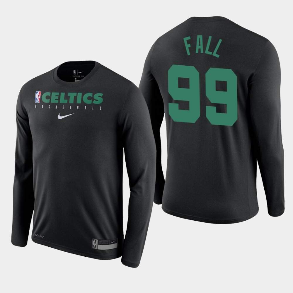 Men's Boston Celtics #99 Tacko Fall Black Long Sleeve Legend Performance Practice T-Shirt EID34E4J