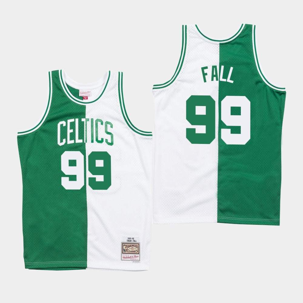 Men's Boston Celtics #99 Tacko Fall Green White Fashion Split Jersey AMB45E1R