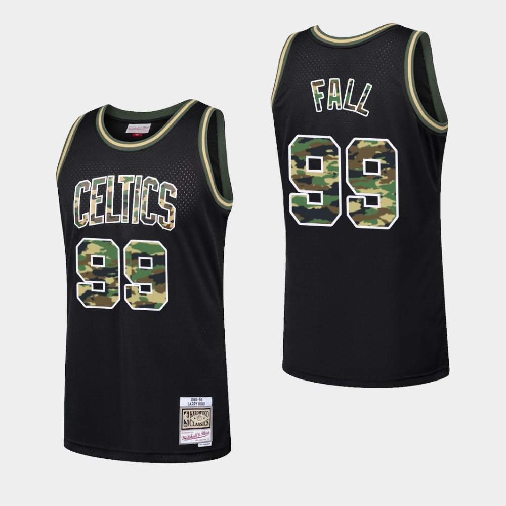 Men's Boston Celtics #99 Tacko Fall Black Fashion Straight Fire Camo Jersey GHY21E6M