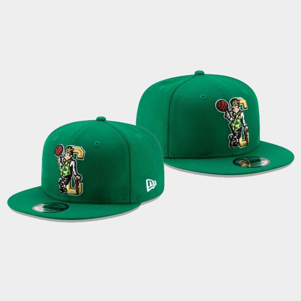 Men's Boston Celtics Green 9FIFTY Snapback Back Half Adjustable Hat NLR88E1H